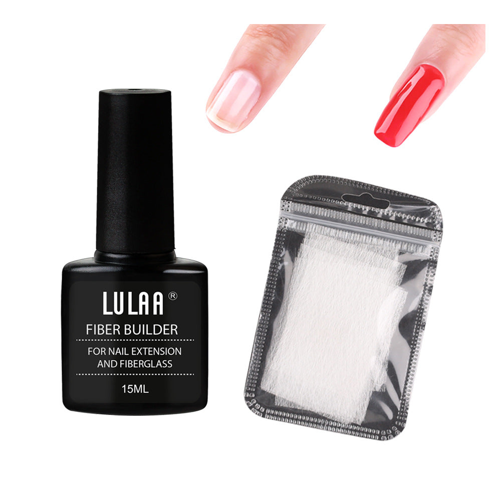 nail art extension reinforcement fiber sheet nail fiber extension glue fiberglass gel